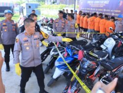 Polres Aceh Utara Tangkap Tiga Pelaku Curanmor, 32 Unit Sepmor Jadi Barang Bukti