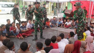 Peringati HUT ke-76 Kavaleri, Yonkav 11/MSC Gelar Bhakti Sosial dan Trauma Healing di Langkahan