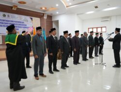 Rektor UIN Sultanah Nahrasiyah Lhokseumawe Lantik 16 Pejabat Baru