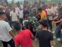 Ricuh Berimbas Pemukulan Wartawan oleh Oknum TNI di Lapangan Bumigas Aceh Utara